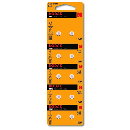 Батарейки Kodak AG9 LR936, LR45 [KAG9-10] MAX Button Cell