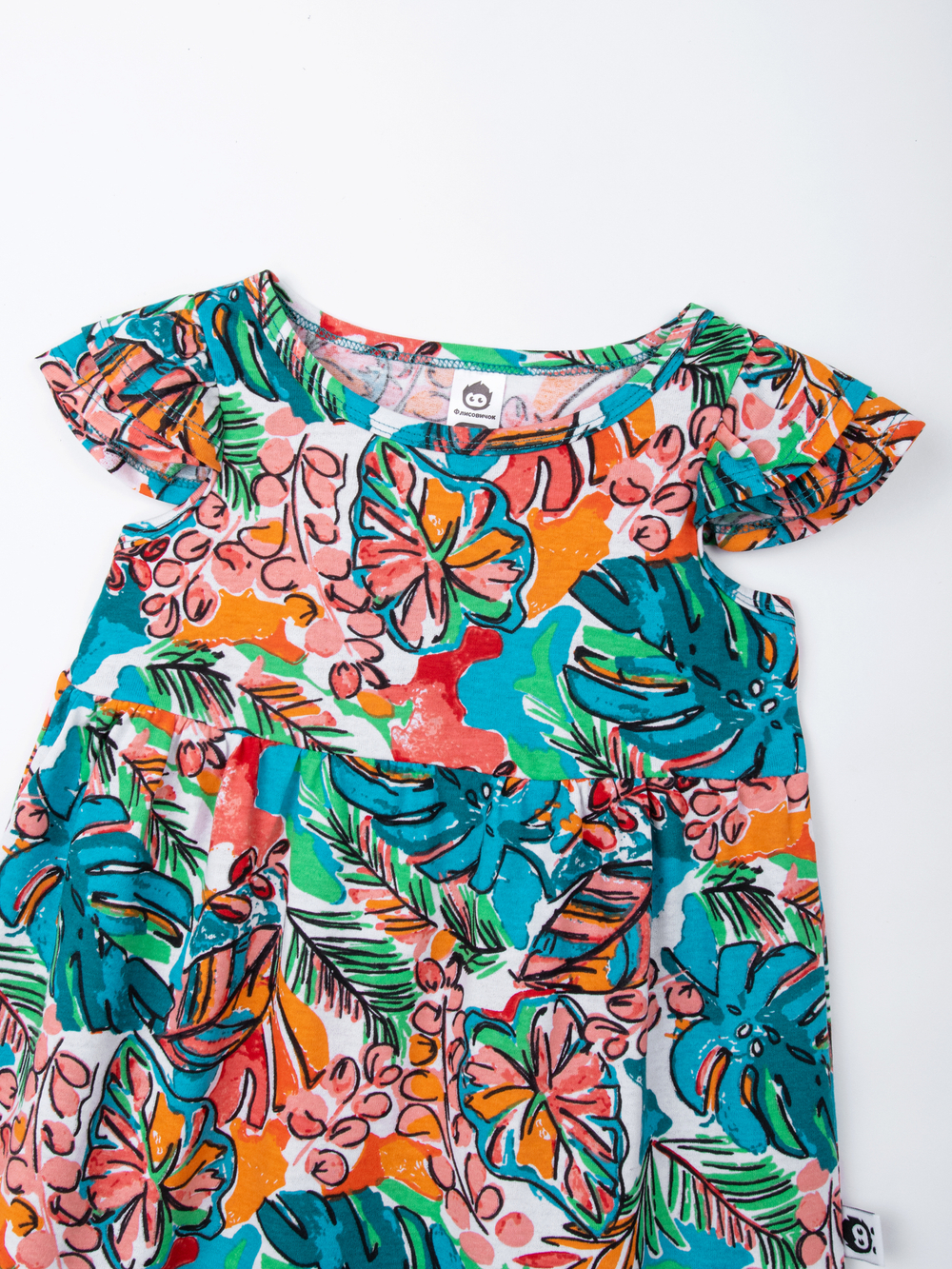 Платье с крылышками "Тропики"