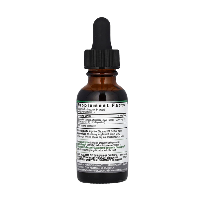 Экстракт корня алтея, Marshmallow Root Liquid Extract, Nature's Answer, 30 мл 2