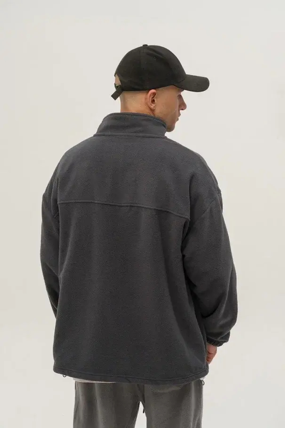 Толстовка КУЛЬТУРА "HALF ZIP FLEECE", темно-серый