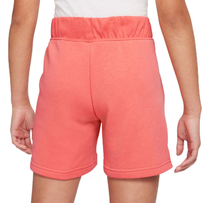 Шорты для девочки теннисные Nike Sportswear Club FT 5 Short G - pink salt/white