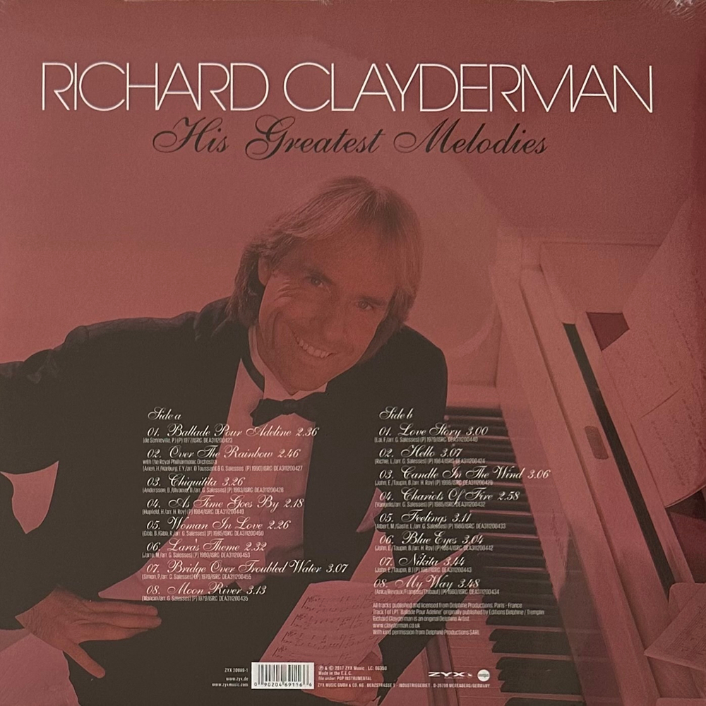 Richard Clayderman ‎– His Greatest Melodies (Европа 2017г.)
