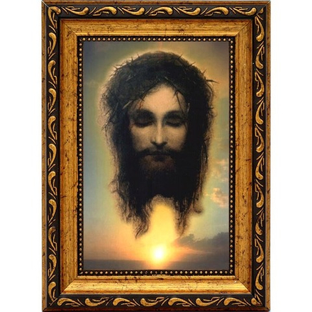 Иисус Христос моргающий "Плат Вероники". Икона на холсте.