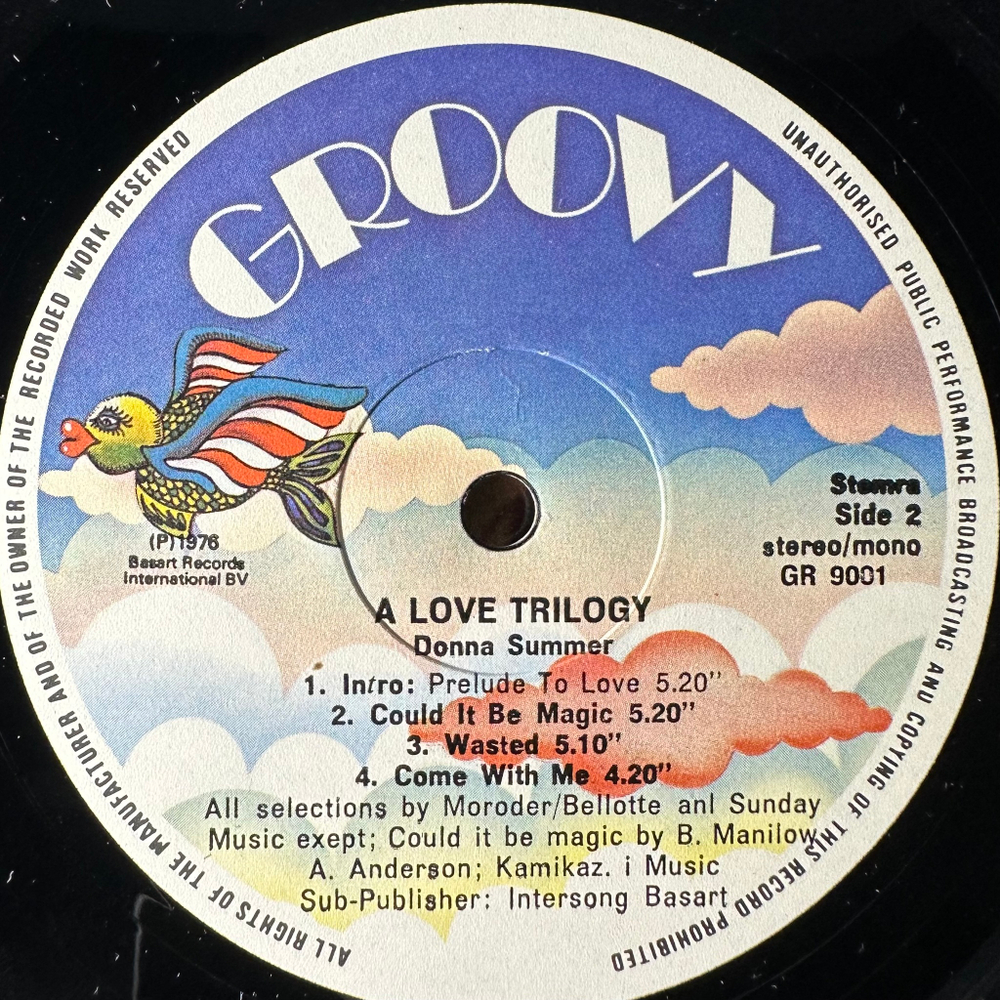 Donna Summer ‎– A Love Trilogy (Голландия 1976г.)