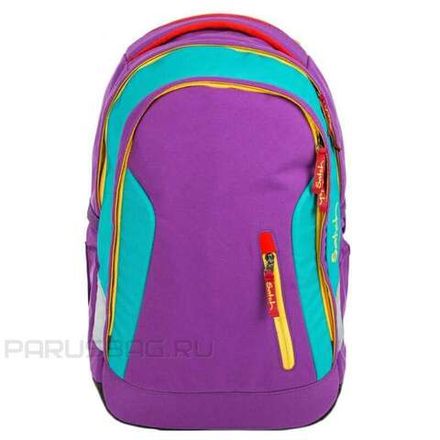 Рюкзак Ergobag Satch Sleek Flash Runner, бирюза-фиол. 45*27*15см 1100гр с эргономичной спинкой