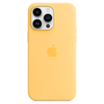 Силиконовый чехол с поддержкой MagSafe Apple Silicone Case для iPhone 14 Pro Max, Sunglow (Бледно-желтый)