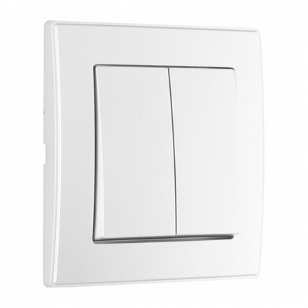 Выключатель двухклавишный Arte Milano SET06-1 SET06-1-30-2 silver