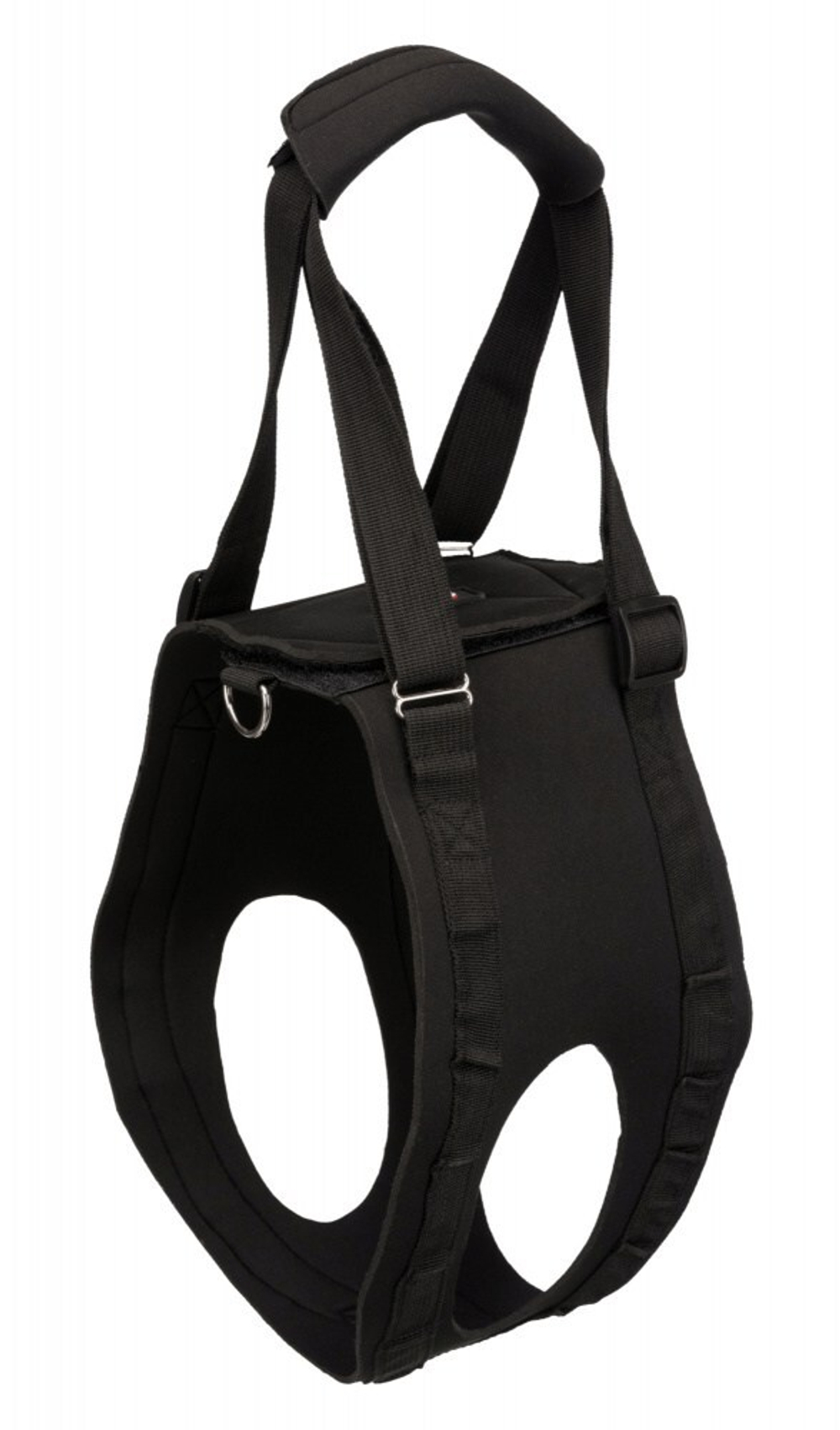 Шлейка Trixie "Walking Aid", для средних собак, регулируемая, эластичная, черная, L