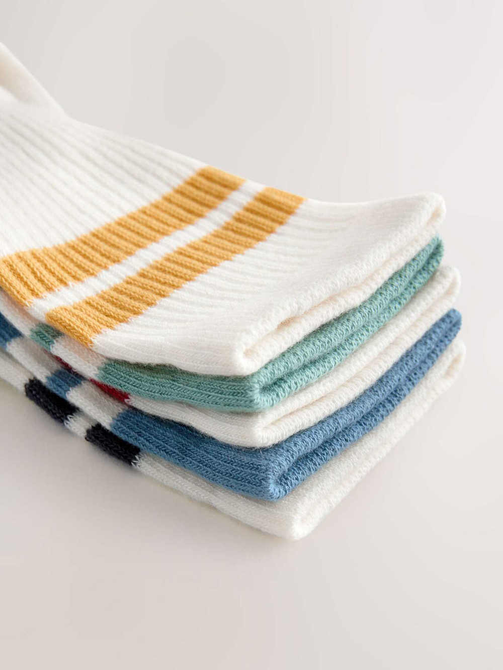 Носки хлопковые для мальчика Next AL5-800, 5 шт., Белый, Голубой, Мятный