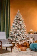 Заснеженная елка «Александрийская» (Литая хвоя) 210 см / 2,1 м