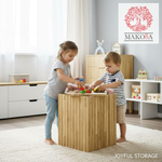 Журнальный столик, 45х45х55, Розенбург, из массива дуба, с местом для хранения, прикроватный, для гостиной, MAKOSA