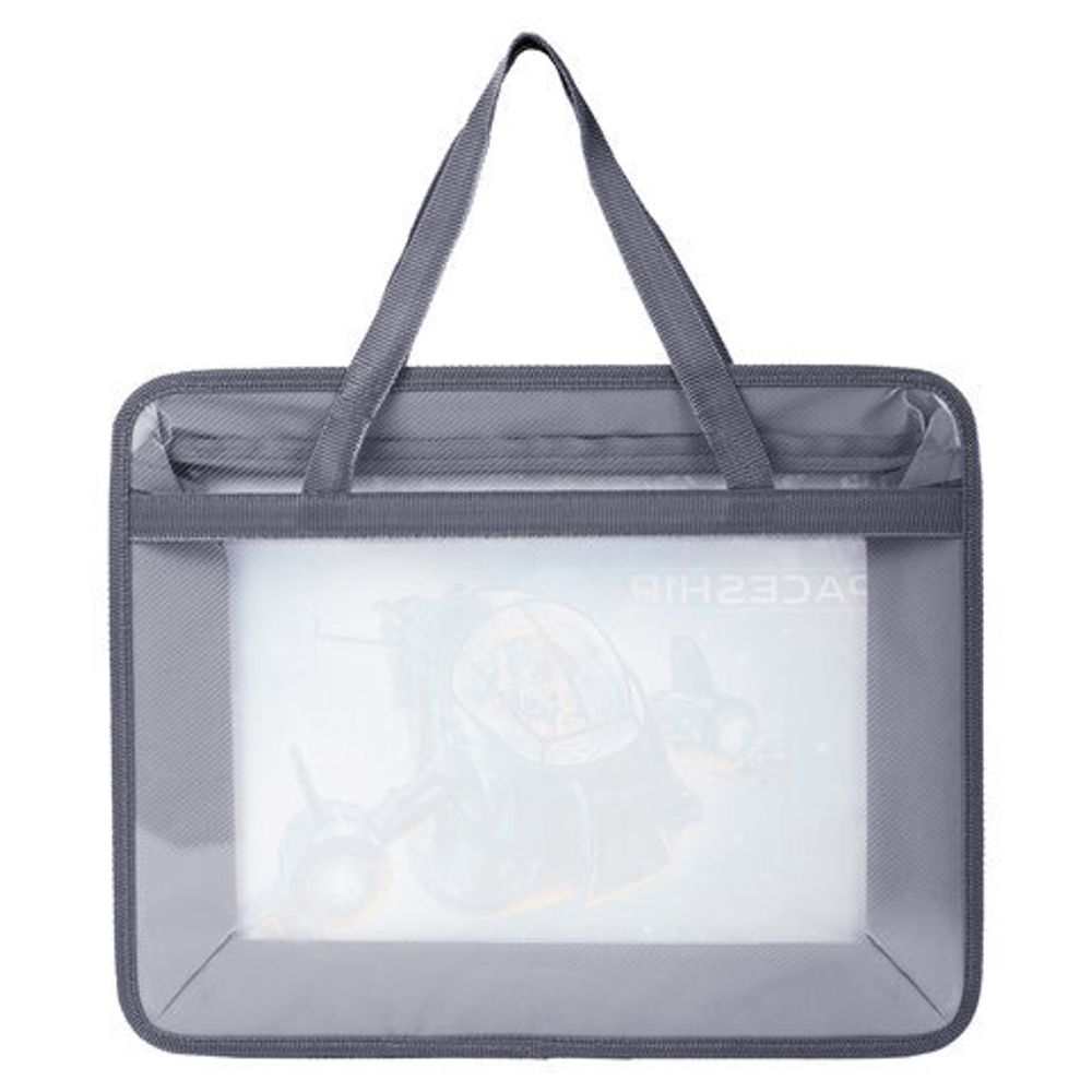 Папка на молнии с ручками BRAUBERG А4, 1 отделение, пластик, ширина 80 мм, "Space trip", 270871