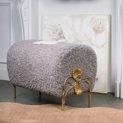 Банкетка Нимфея Серый Бронза
