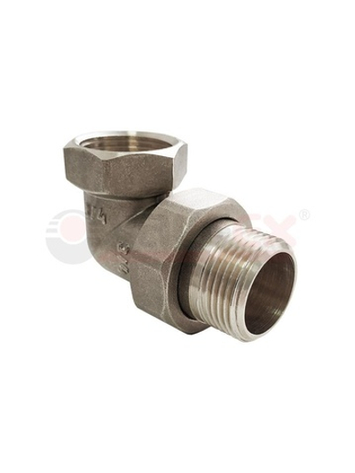 Сгон никелированный разъемный угловой (американка) ВР-НР 1 1/4дюйм (15/5) К VALFEX VF.098.N.114