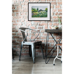 Картина авторская акварельная в паспарту 30х40 см на стену для интерьера "Заброшенный участок"