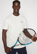 EA7 Emporio Armani TENNIS CLUB - Базовая футболка - сахарный напиток/молоко