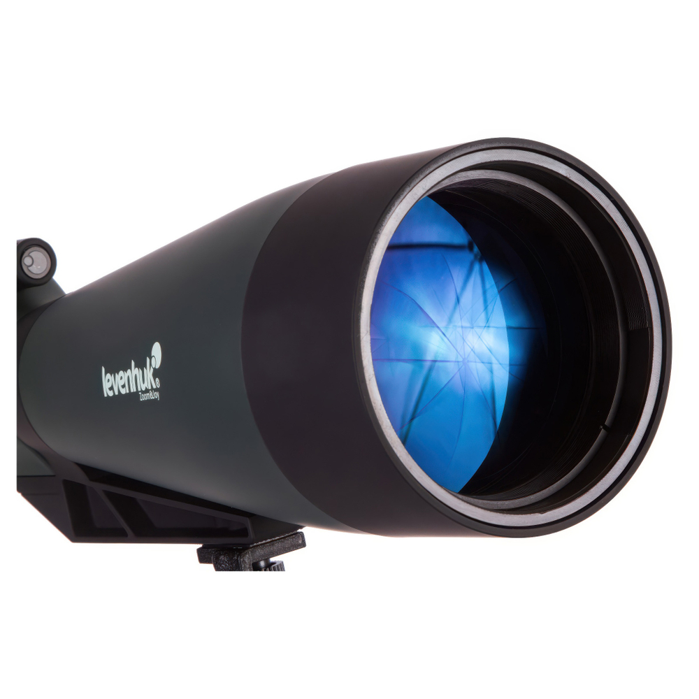 Зрительная труба Levenhuk Blaze BASE 100 — Увеличенный вынос выходного зрачка (до 21 мм) — удобно для пользователей в очках