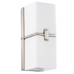 805620 Светильник настенный QUBICA 2х40W E14 НИКЕЛЬ/БЕЛЫЙ