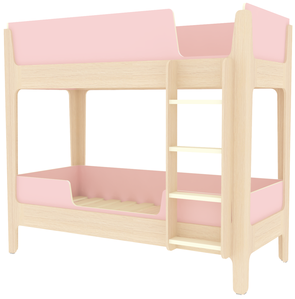 Кровать двухъярусная КарИВи Лотос  Дуб Молочный Розовый