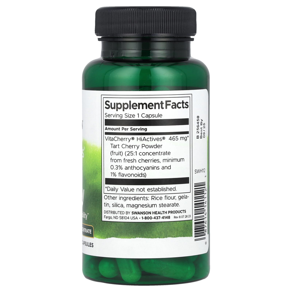 Swanson Vitamins, HiActives®, вишня, 465 мг, 60 капсул
