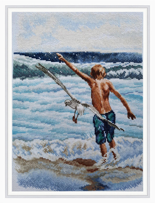 "Мальчик и море"-M1000 вышивка