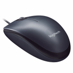 Мышь проводная Logitech M90, 1000dpi, черный, Retail, 1.8м (910-001970)