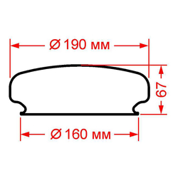 Чертеж рассеивателя 815.00.03 - размеры стекла судового светильника СС-815