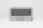 Верхняя панель с клавиатурой (топкейс) для ноутбука Lenovo 5-14ALC05 (For FingerPrint) с подсветкой, серая , раскладка - русская (5CB1C13106)
