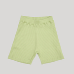 Ribbed Shorts White Jade