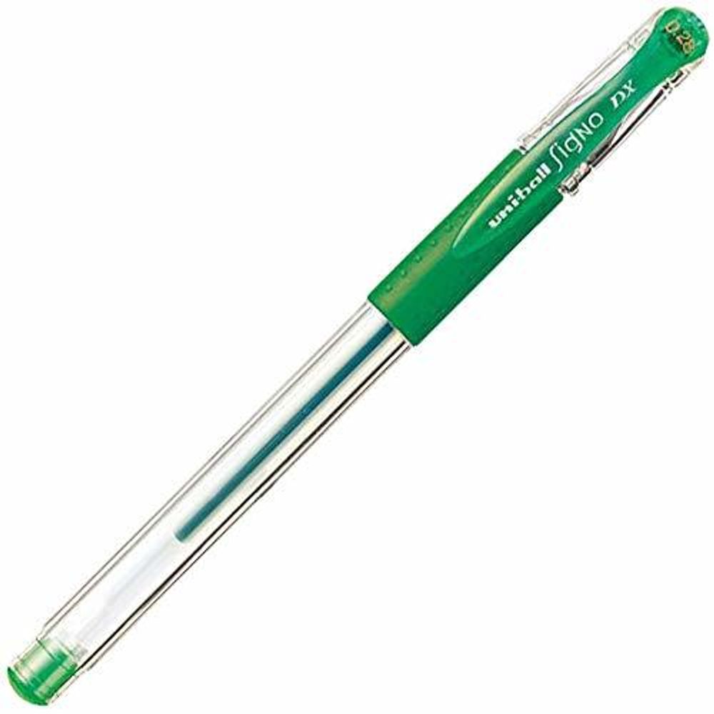 Uni-ball Signo DX 0.28 UM15128.86 - супер-экстра-тонкая зелёная гелевая ручка от компании Mitsubishi Pencil. Изготовлено в Японии.