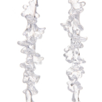 Подвеска «Кристальная сосулька» 26 см (набор 2 шт), Белый