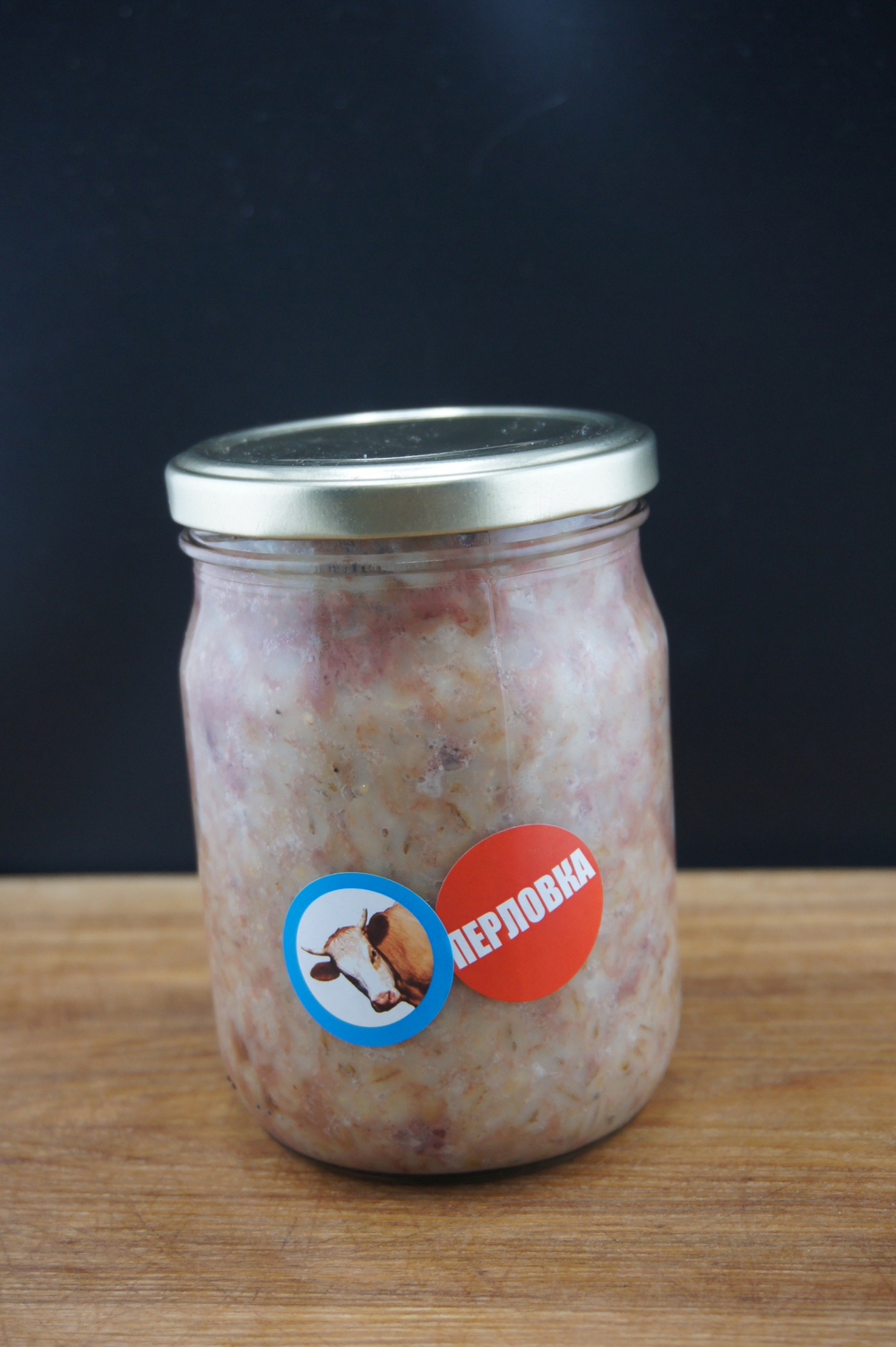 Каша перловая с говядиной стекло