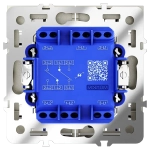 Проходной переключатель встраиваемый VOLTUM S70 двухклавишный с подсветкой 10А, (шелк)