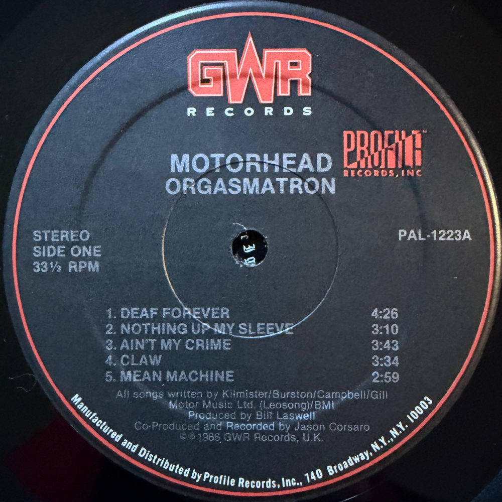 Motörhead ‎– Orgasmatron (США 1986г.)Т
