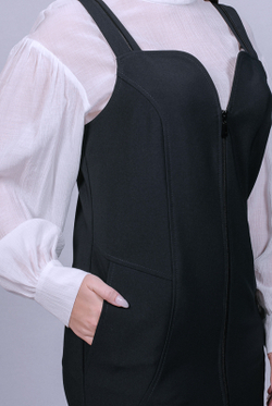 Офисный сарафан 3091АП, Тёмно тёмно син #70ТТСи083091АП