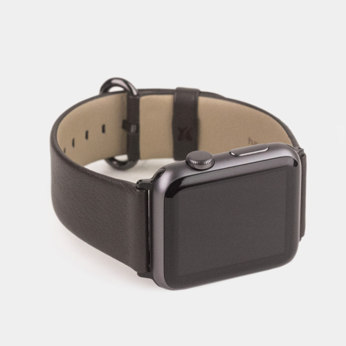 Ремешок для Apple Watch 40/41/42 mm из кожи теленка, темно-коричневого цвета