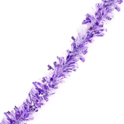 Мишура «Блеск» 2 м 9 см, Сиреневый/Белый