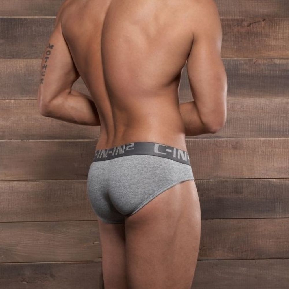Мужские трусы брифы серые C-IN2 Core Low No Show Profile Brief Gris