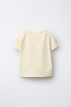 ZARA ФУТБОЛКА С БАНТИКОМ, ЖЕЛТЫЙ