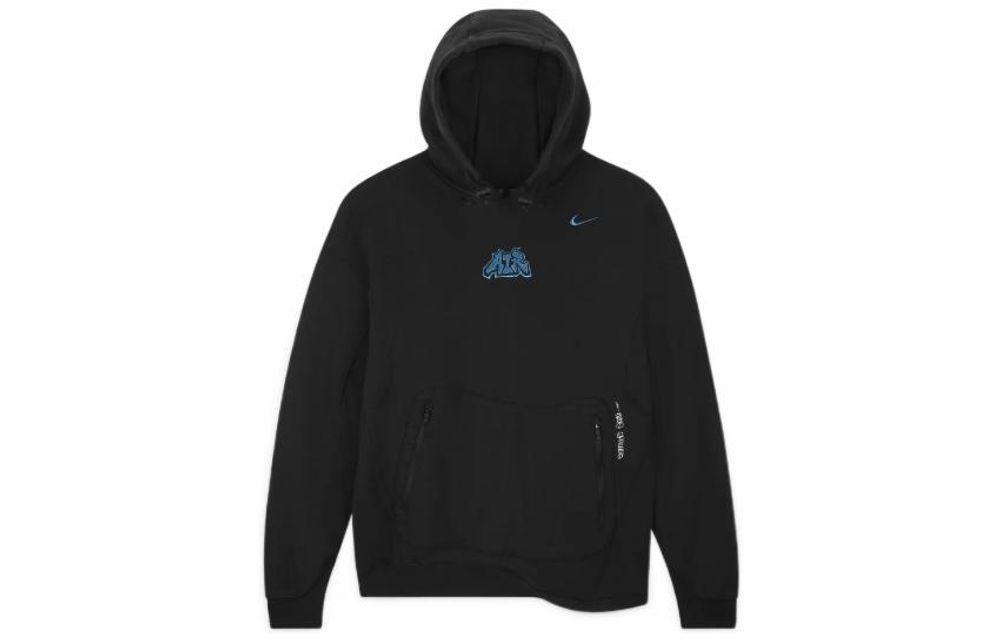 Nike x Off-WHITE co-branded xNike x Off-White™ co-branded series letter Logo Hooded Sweater Asian version men&#39;s black