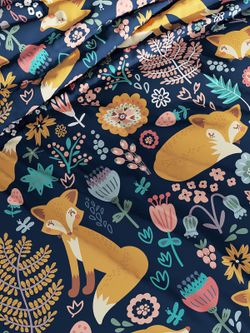 Наволочка комплект 2шт перкаль Сказка "Лисички" 50x70 см на молнии