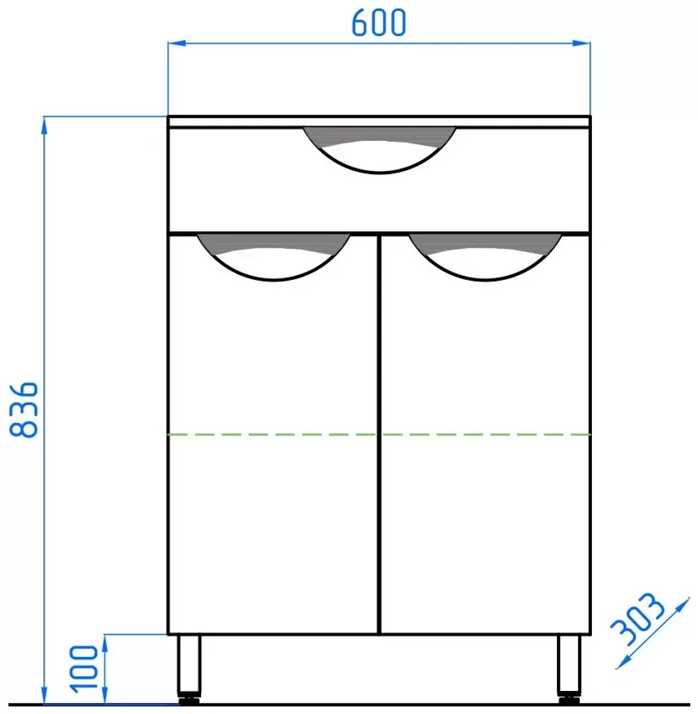 Комод Style Line Жасмин 60 (1 ящик)