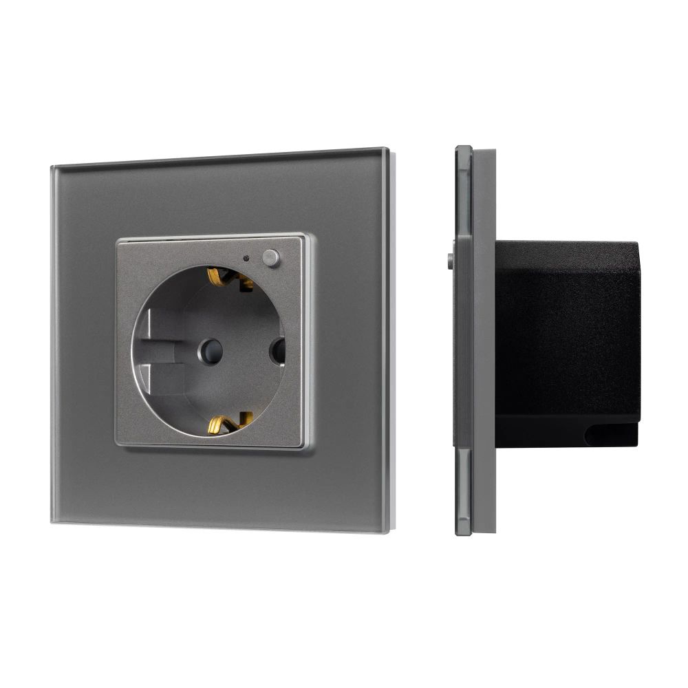 Розетка электрическая с Zigbee управлением SCT-OMALI-EUZB1-PL-GR (240V, 16A, Zigbee) (Arlight, -) 050101