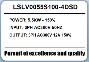 Преобразователь частоты LSLV0055S100-4DSD 5.5 кВт 380В