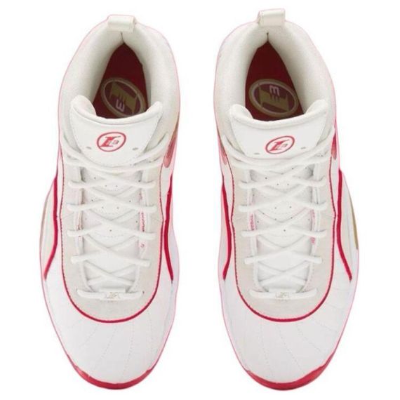 Reebok Answer Винтажные баскетбольные кроссовки MID Топ Белый и красный Унисекс