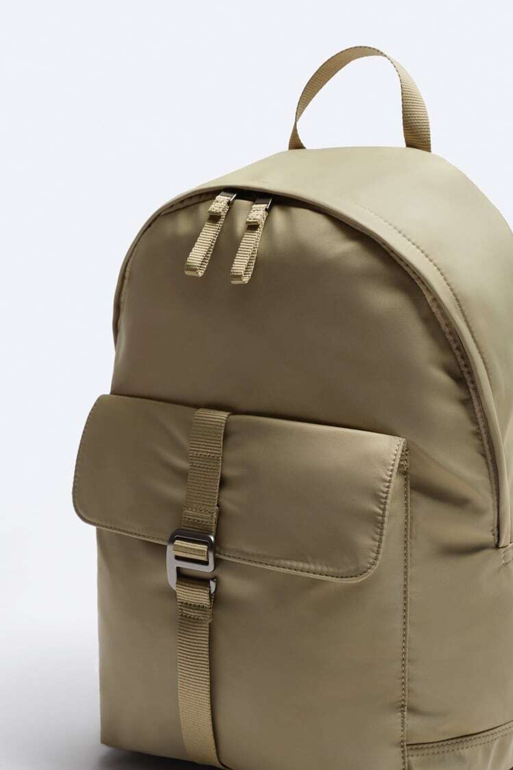 ZARA РЮКЗАК ИЗ НЕЙЛОНА, ПЕСОЧНЫЙ