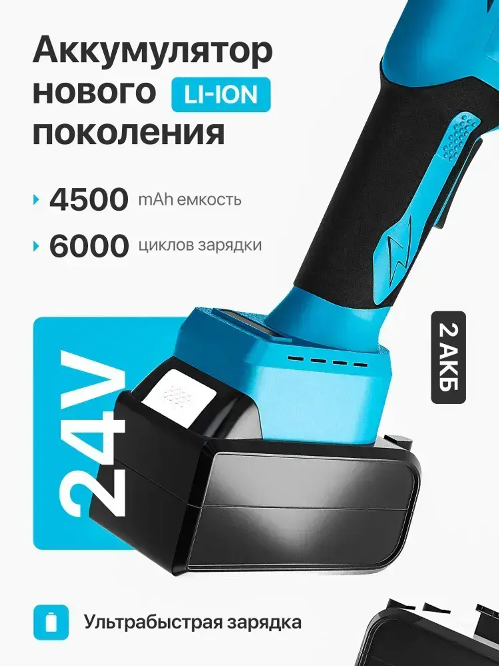 Аккумуляторная угловая болгарка с регулировкой оборотов / Электрическая ушм мини BGD2-10