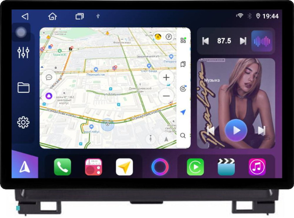 Магнитола для Great Wall Hover H3, H5 (круглые воздуховоды) - FarCar BX877 монитор 13" 2K QLED на Android 13, TS10, 6+128, CarPlay, 4G SIM-слот