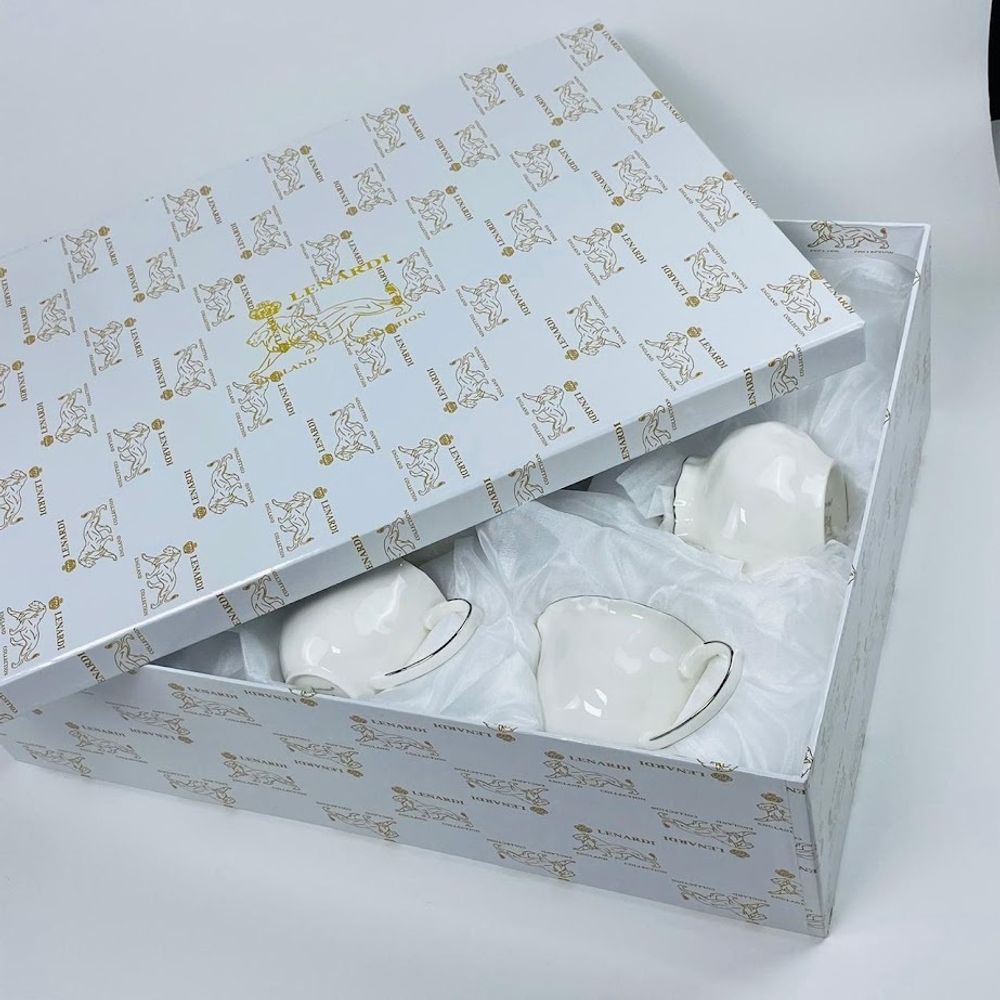 Lenardi 305-291 Чайный сервиз 16пр. ВАНЕССА СЕРЕБРО в под.уп.(х3)Фарфор