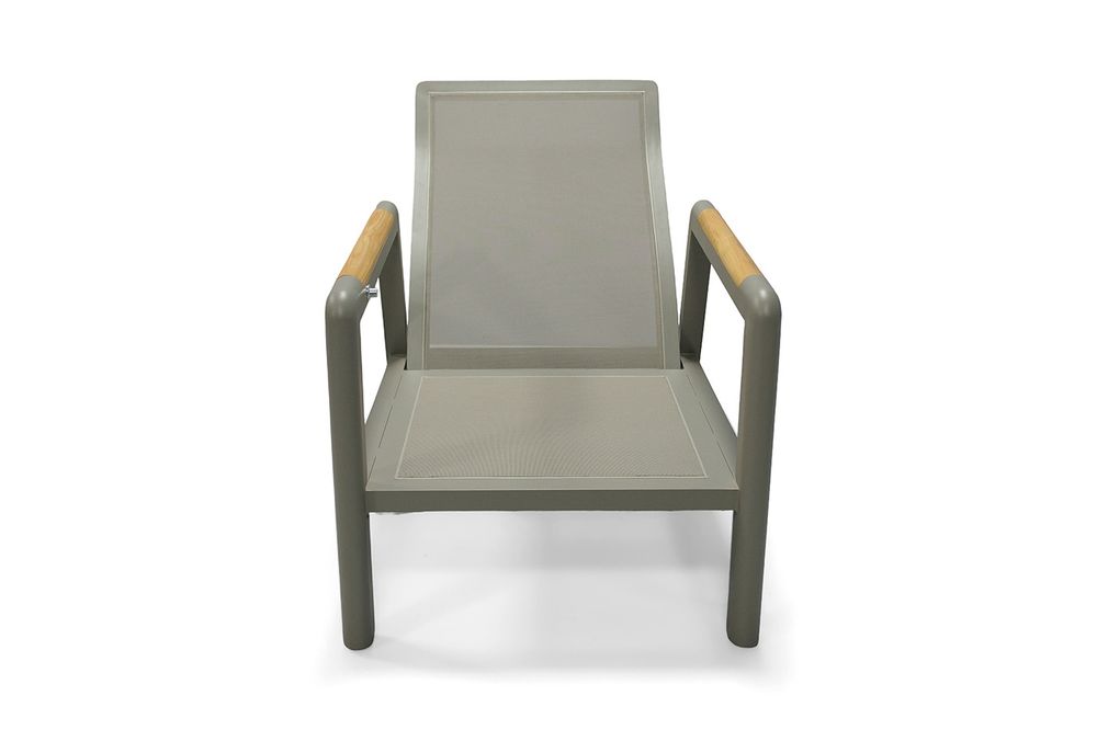 "Бари" кресло, каркас алюминий, цвет светло-серый